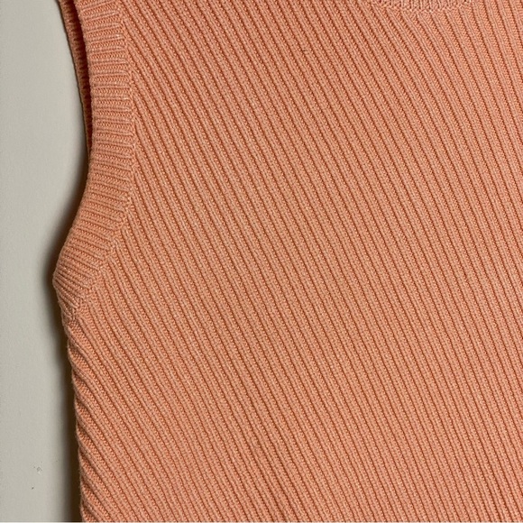 3-1 Phillip Lim Sleeveless Sweater, Peach, Ribbed Size M - Picture 3 of 11